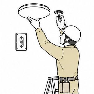 コンセント・照明工事のイラスト